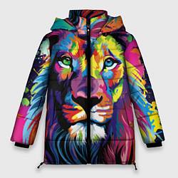 Женская зимняя куртка Красочный лев