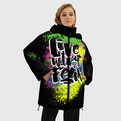 Куртка зимняя женская Live without fear, цвет: 3D-черный — фото 2