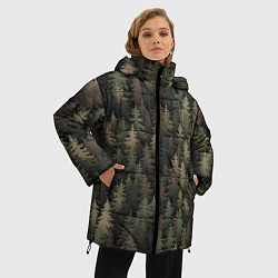 Куртка зимняя женская Лесной камуфляж, цвет: 3D-светло-серый — фото 2
