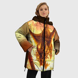Куртка зимняя женская Дракон, цвет: 3D-черный — фото 2