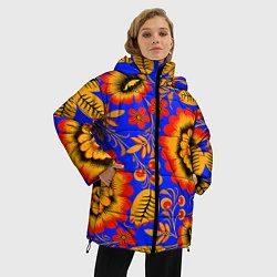 Куртка зимняя женская Хохломской узор, цвет: 3D-черный — фото 2