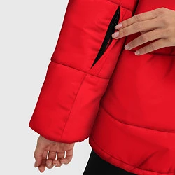 Куртка зимняя женская Невеста в красном, цвет: 3D-черный — фото 2