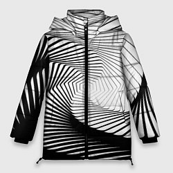 Куртка зимняя женская Оптический узор, цвет: 3D-черный