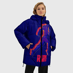 Куртка зимняя женская Спортивный бег!, цвет: 3D-черный — фото 2