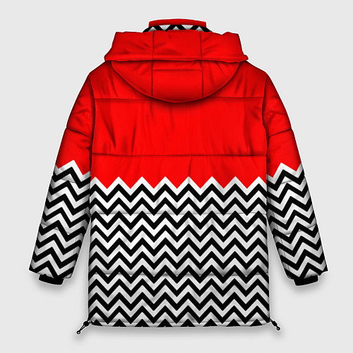 Женская зимняя куртка Твин Пикс: узор / 3D-Красный – фото 2