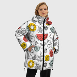 Куртка зимняя женская Летний микс, цвет: 3D-черный — фото 2