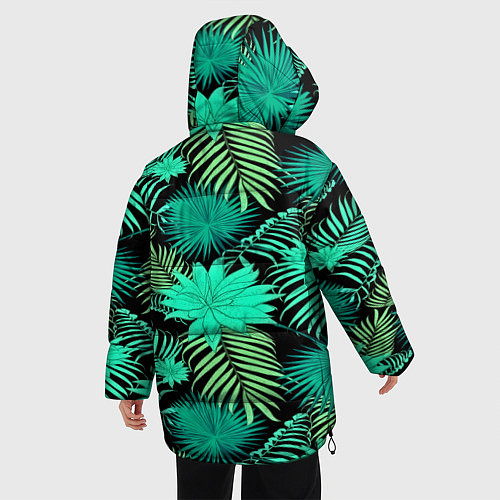 Женская зимняя куртка Tropical pattern / 3D-Черный – фото 4