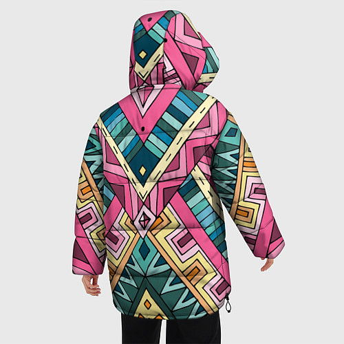 Женская зимняя куртка Этнический стиль / 3D-Черный – фото 4