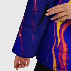 Куртка зимняя женская Ультрафиолетовые разводы, цвет: 3D-черный — фото 2