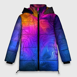 Куртка зимняя женская Узор цвета, цвет: 3D-черный