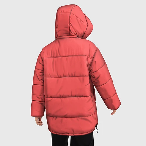 Женская зимняя куртка Эмодзи / Смайл / 3D-Черный – фото 4