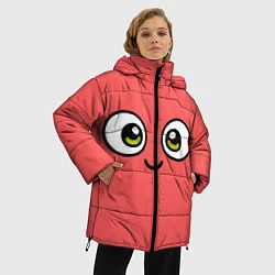 Куртка зимняя женская Эмодзи / Смайл, цвет: 3D-черный — фото 2