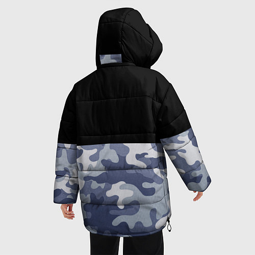 Женская зимняя куртка Камуфляж: черный/голубой / 3D-Черный – фото 4