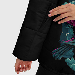 Куртка зимняя женская Dia de Muertos, цвет: 3D-черный — фото 2