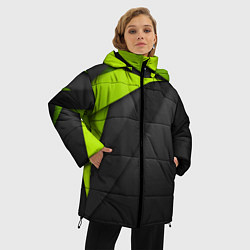 Куртка зимняя женская Спортивная геометрия 6, цвет: 3D-черный — фото 2