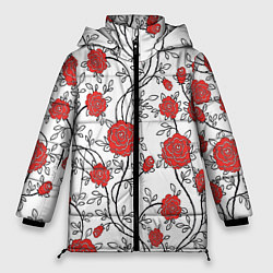 Женская зимняя куртка Сад из Роз