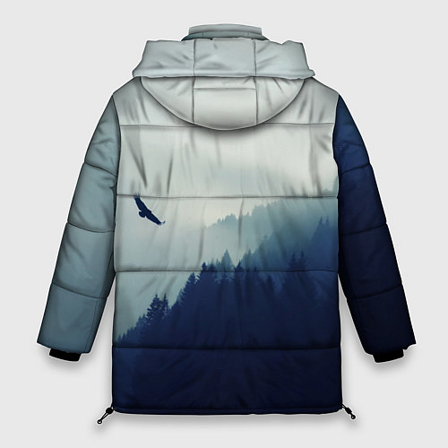 Женская зимняя куртка Орел над Лесом / 3D-Красный – фото 2