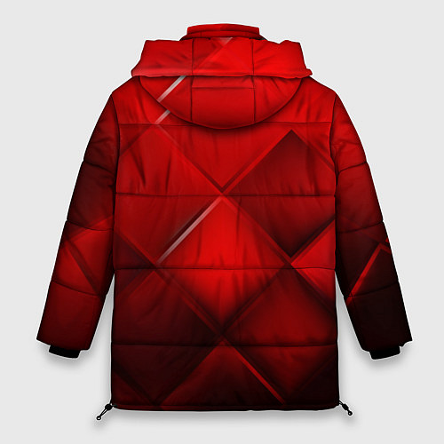 Женская зимняя куртка Red squares / 3D-Красный – фото 2