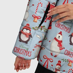 Куртка зимняя женская Рождественская Милота, цвет: 3D-черный — фото 2