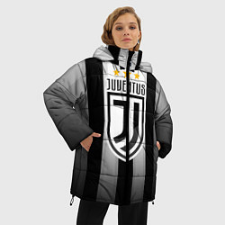 Куртка зимняя женская Juventus FC: New logo, цвет: 3D-светло-серый — фото 2