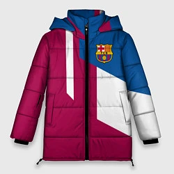 Куртка зимняя женская FC Barcelona 2018, цвет: 3D-черный