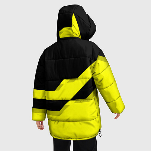 Женская зимняя куртка BVB FC: Yellow style / 3D-Черный – фото 4