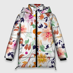 Женская зимняя куртка Нежные цветы