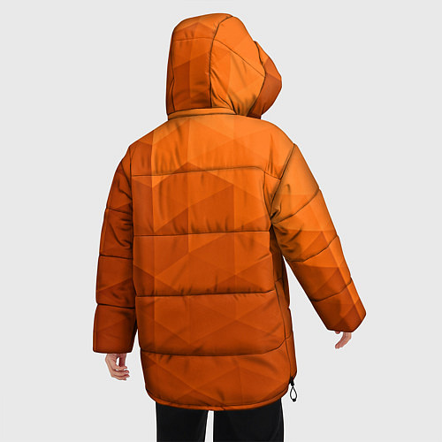 Женская зимняя куртка Orange abstraction / 3D-Черный – фото 4