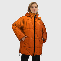 Куртка зимняя женская Orange abstraction, цвет: 3D-черный — фото 2