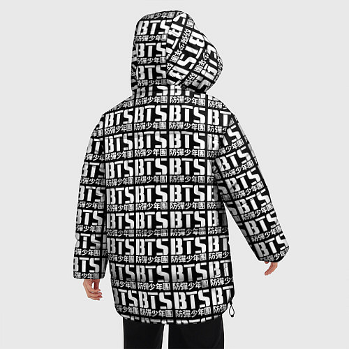Женская зимняя куртка BTS K-pop pattern / 3D-Черный – фото 4