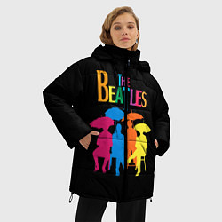 Куртка зимняя женская The Beatles: Colour Rain, цвет: 3D-черный — фото 2