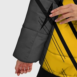 Куртка зимняя женская PUBG: Lines Style, цвет: 3D-черный — фото 2