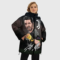 Куртка зимняя женская Джанлуиджи Буффон, цвет: 3D-черный — фото 2