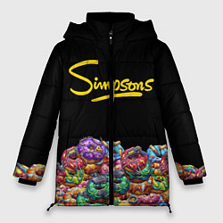 Куртка зимняя женская Simpsons Donuts, цвет: 3D-черный