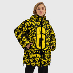 Куртка зимняя женская Rainbow Six: Champion Yellow, цвет: 3D-черный — фото 2
