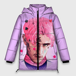 Куртка зимняя женская Lil Peep: Pink Edition, цвет: 3D-светло-серый