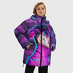 Куртка зимняя женская Lil Peep: Glitch, цвет: 3D-черный — фото 2