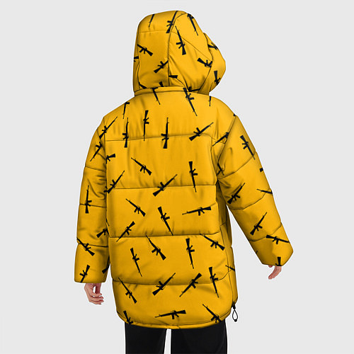 Женская зимняя куртка PUBG: Yellow Weapon / 3D-Черный – фото 4