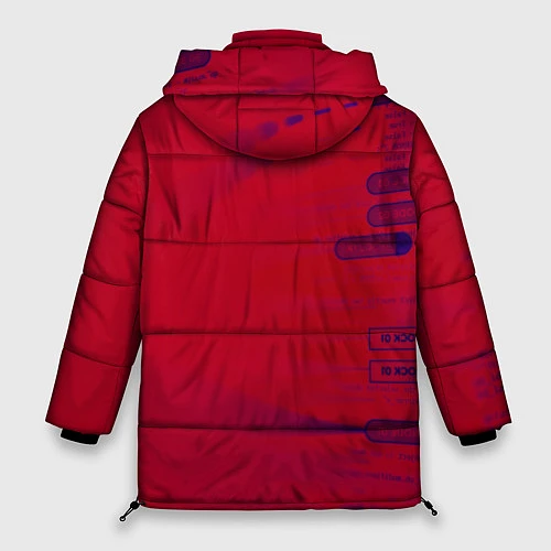 Женская зимняя куртка Watch Dogs: Hacker Collection / 3D-Красный – фото 2