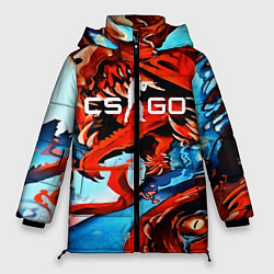 Куртка зимняя женская CS:GO Beast Rage, цвет: 3D-черный