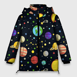Женская зимняя куртка Солнечная система