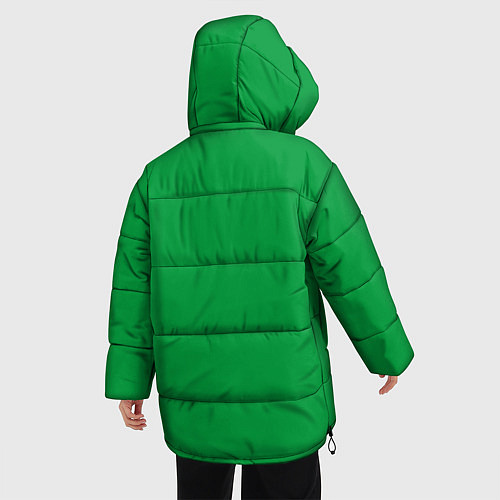 Женская зимняя куртка Сборная Бразилии: зеленая / 3D-Черный – фото 4