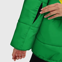 Куртка зимняя женская Сборная Бразилии: зеленая, цвет: 3D-черный — фото 2