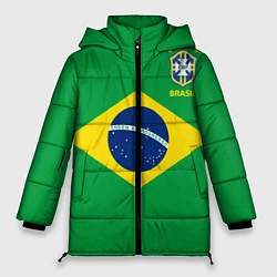 Куртка зимняя женская Сборная Бразилии: зеленая, цвет: 3D-черный