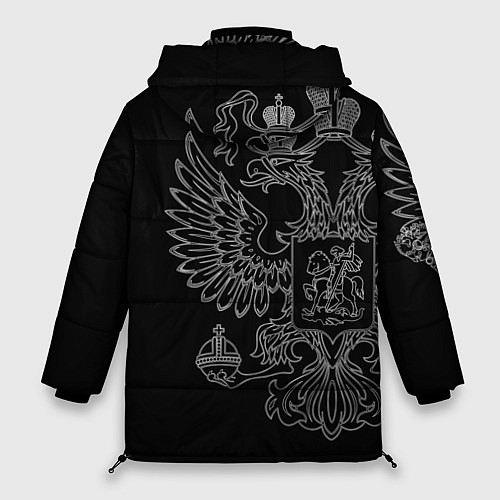 Женская зимняя куртка ПВО: герб РФ / 3D-Красный – фото 2