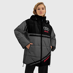 Куртка зимняя женская Audi: Crey & Black, цвет: 3D-светло-серый — фото 2
