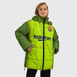 Куртка зимняя женская FC Barcelona: Home 18/19, цвет: 3D-черный — фото 2
