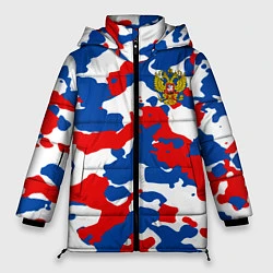 Женская зимняя куртка Герб РФ Милитари