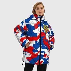 Куртка зимняя женская Герб РФ Милитари, цвет: 3D-черный — фото 2