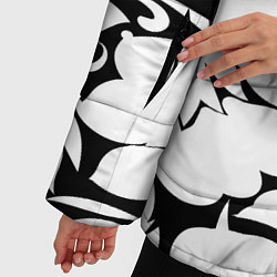 Куртка зимняя женская Russia: B&W Floral, цвет: 3D-черный — фото 2